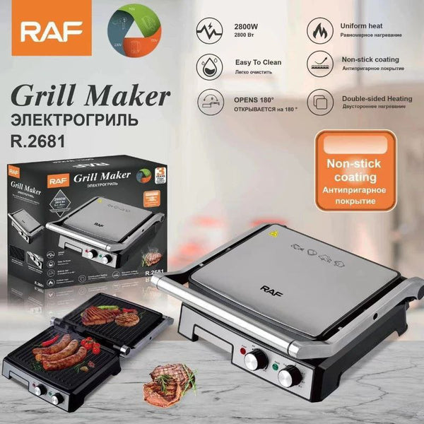 Panini grill 2800 watts- la marque raf